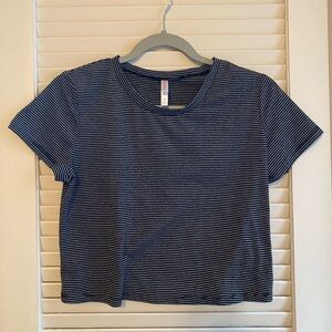 Striped black and white crop